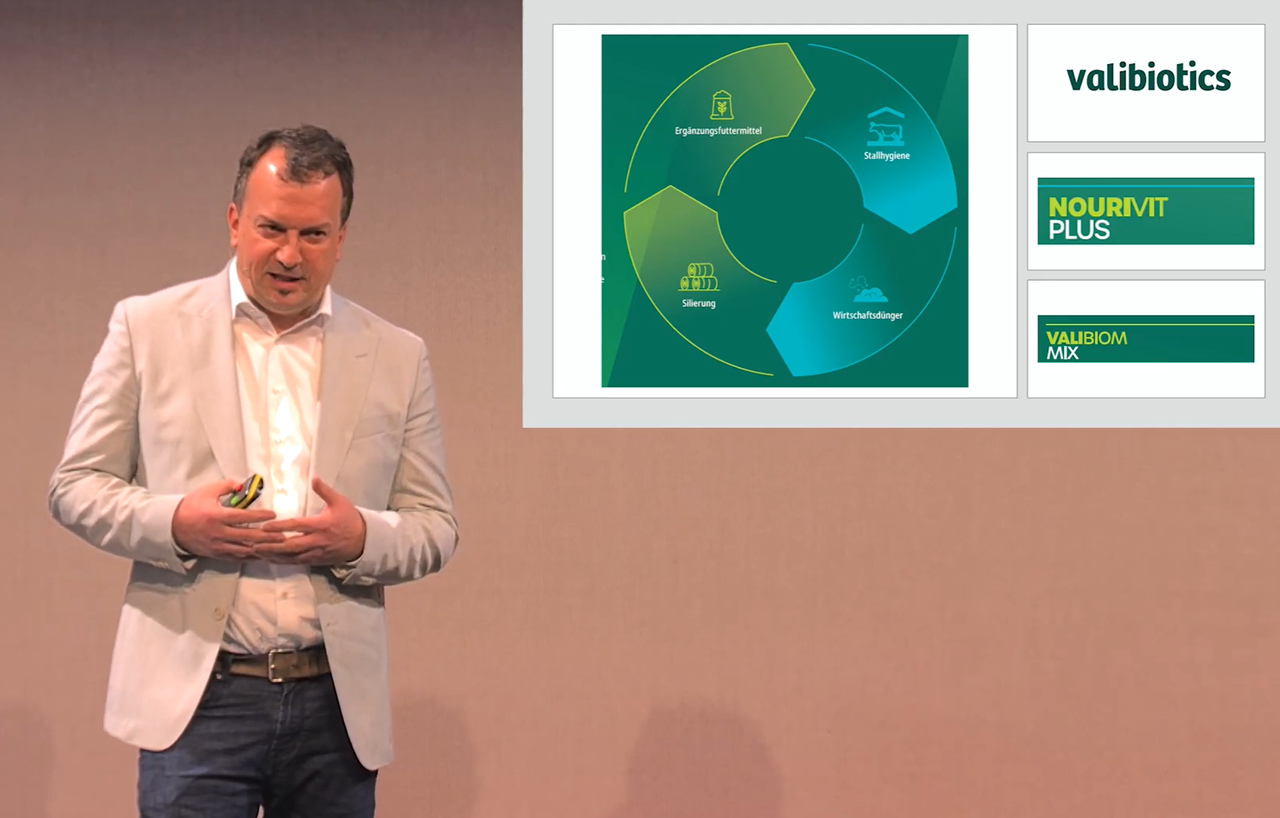 Dr Wolfgang Harreither o produktach Valibiotics na targach Suisse Tier